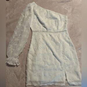 One-Shoulder White Dress